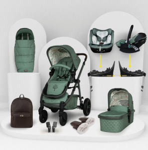 COSATTO Wow 3 Special Edition All Stage Family Rotate & Recline 2 Base Bundle - Meadow